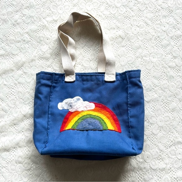 Vintage Handbags - Vintage Handmade Rainbow bag